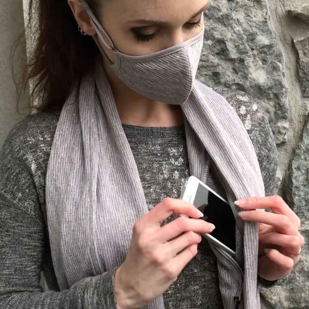 Kalsten | Warm scarf with hidden pocket for winter