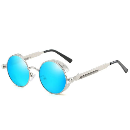 Vintage Round Steampunk Sunglasses, Polarized, UV400