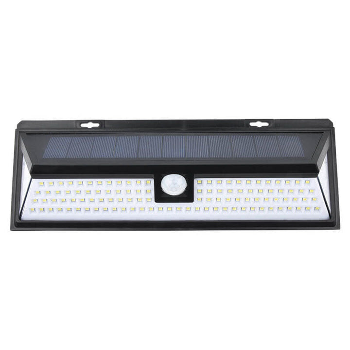 Modern Black Rectangular Human Sensor Solar Waterproof Outdoor Garden LED Wall Light | Kalsten