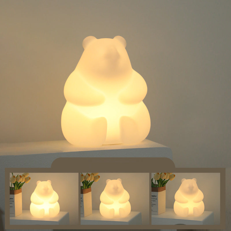Contemporary Creative Bear PE LED Table Lamp for the Living Room | Kalsten