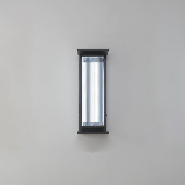 Modern Minimalist Waterproof Rectangular Stainless Steel Acrylic LED Wall Sconce Lamp For Outdoor Patio | Kalsten