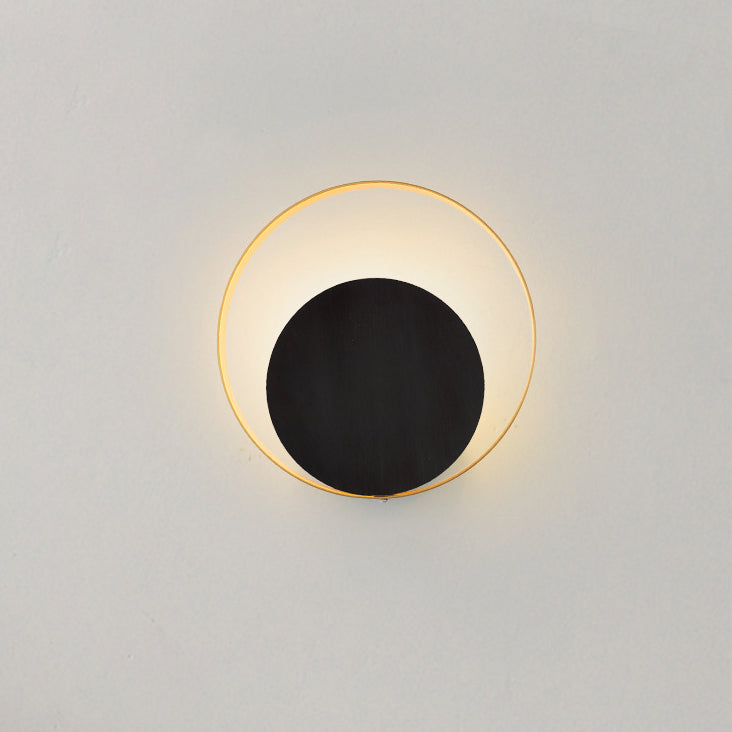 Modern Minimalist Iron Circle Ring 1-Light Wall Sconces Lamp For Bedroom | Kalsten