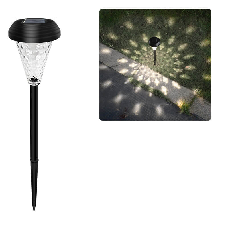 Modern Solar Glass Cone LED Outdoor Garden Ground Insert Landscape Light | Kalsten