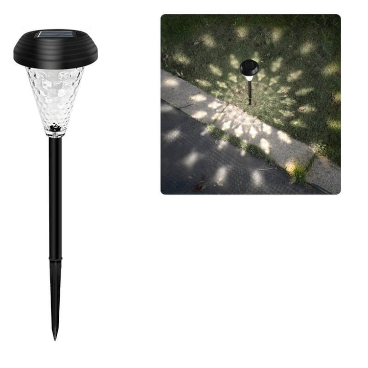 Modern Solar Glass Cone LED Outdoor Garden Ground Insert Landscape Light | Kalsten