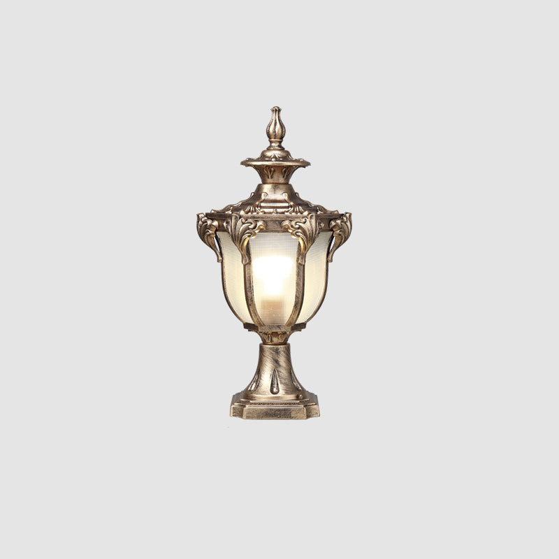 European Retro Die-Cast Aluminum Glass Solar Waterproof Outdoor Garden Landscape Column Light | Kalsten