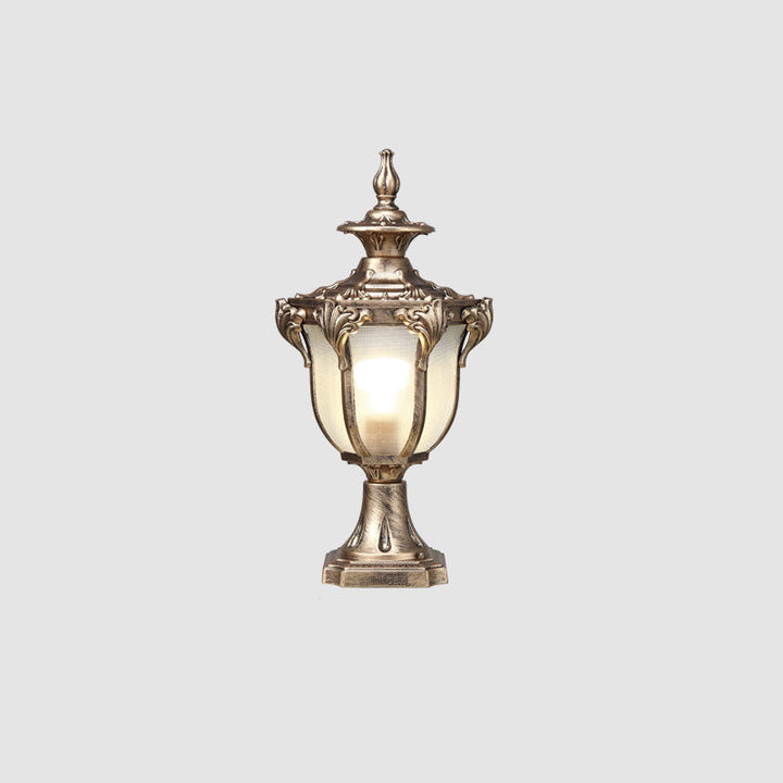 European Retro Die-Cast Aluminum Glass Solar Waterproof Outdoor Garden Landscape Column Light | Kalsten