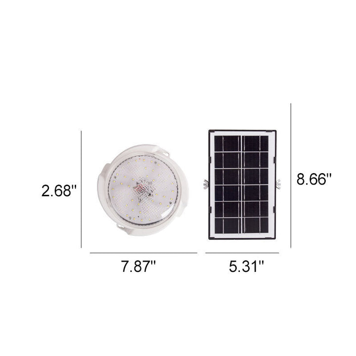 Modern Round Solar LED Remote Control Outdoor Indoor Flush Mount Lighting | Kalsten