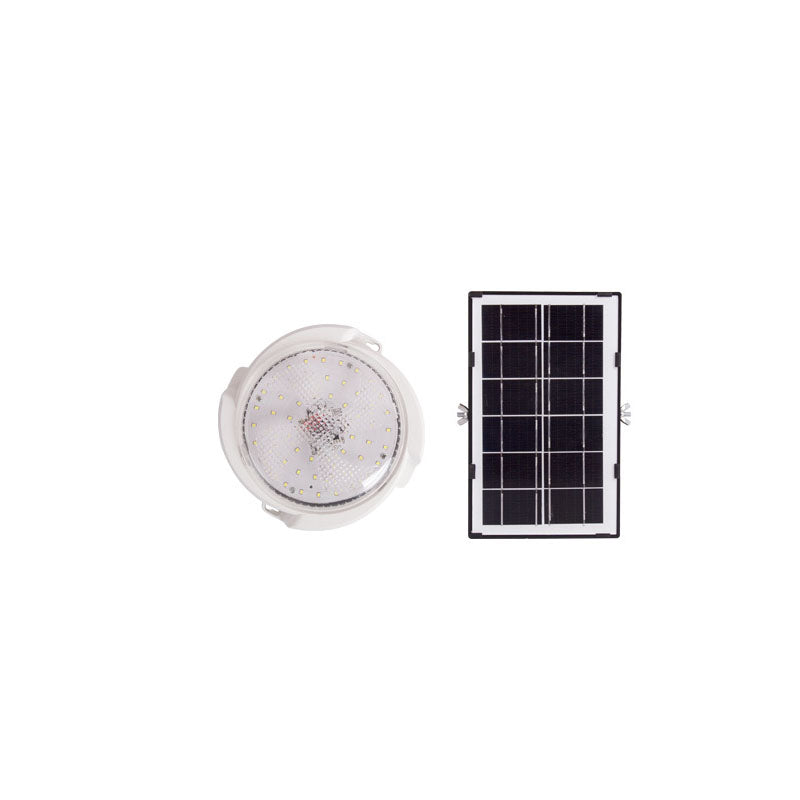 Modern Round Solar LED Remote Control Outdoor Indoor Flush Mount Lighting | Kalsten