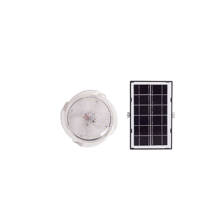 Modern Round Solar LED Remote Control Outdoor Indoor Flush Mount Lighting | Kalsten