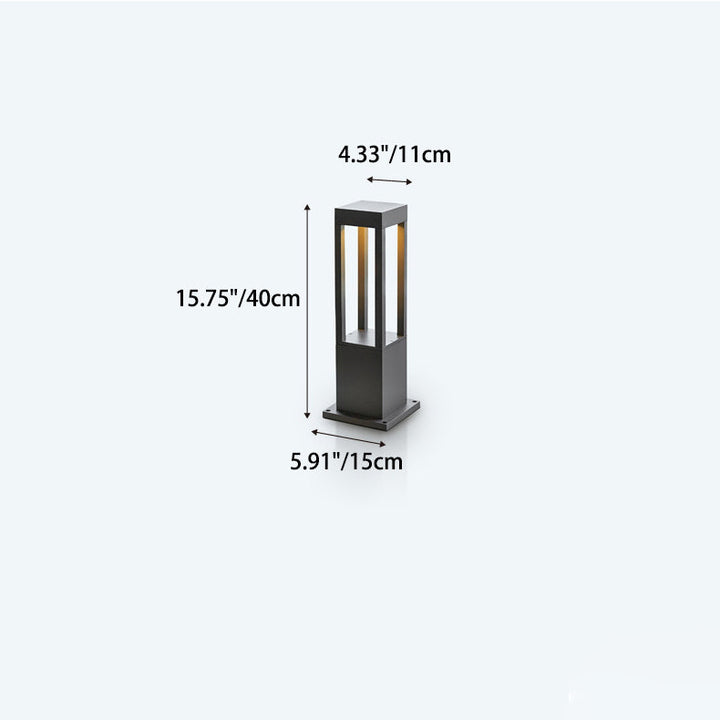 Modern Minimalist Waterproof Cylinder Square Aluminum LED Landscape Light For Garden | Kalsten