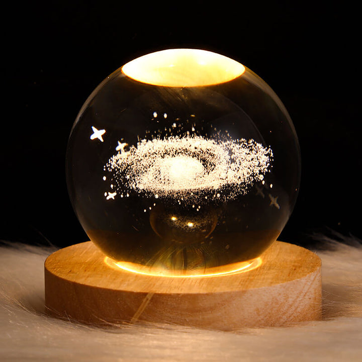 Creative Decorative Star System Crystal Ball USB LED Night Light Table Lamp | Kalsten