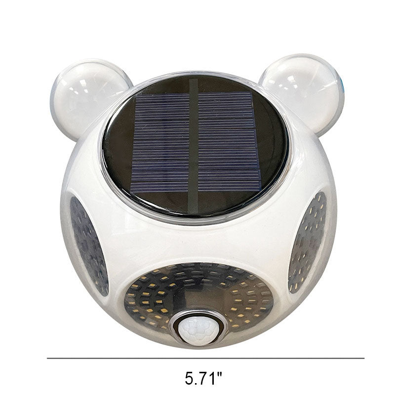 Solar Body Sensor Round Shape LED Patio Outdoor Wall Sconce Lamp | Kalsten