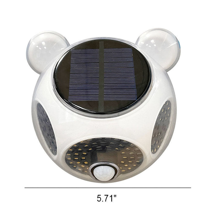 Solar Body Sensor Round Shape LED Patio Outdoor Wall Sconce Lamp | Kalsten