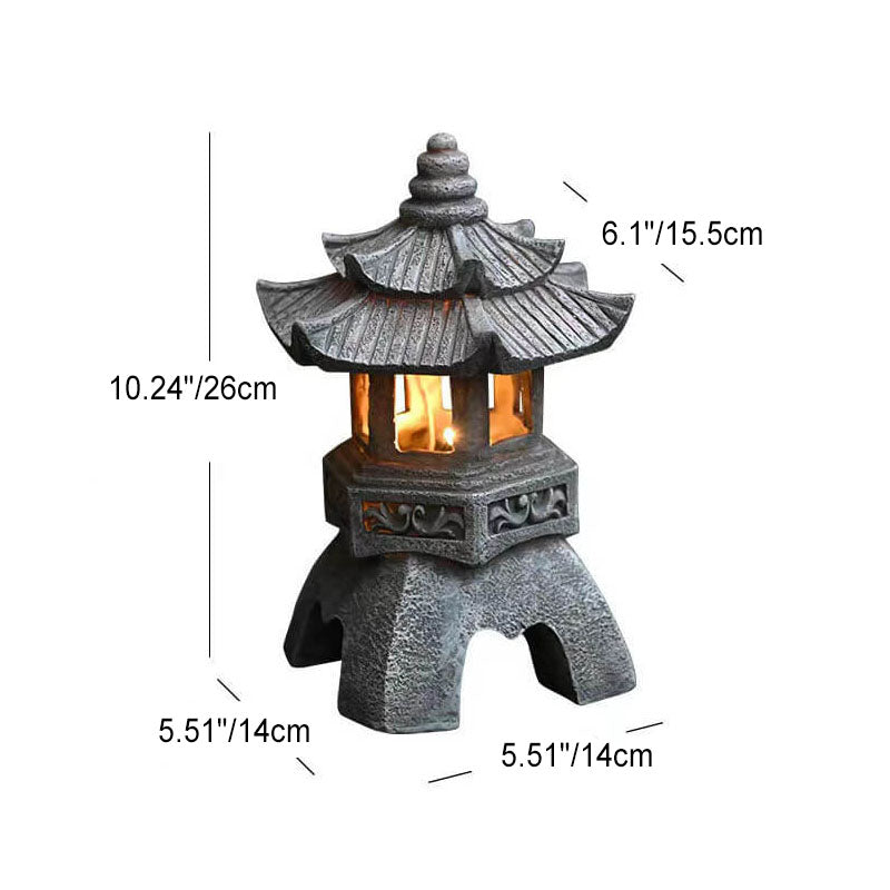 Retro Decorative Solar Tower Resin LED Outdoor Landscape Lighting | Kalsten