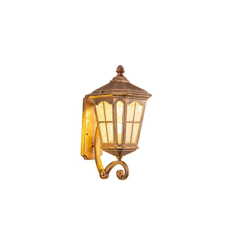 European Outdoor Lantern Aluminum Glass Waterproof 1-Light Wall Sconce Lamp | Kalsten