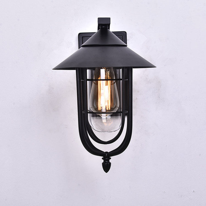Contemporary Industrial Iron Waterproof Human Body Sensing 1-Light Outdoor Wall Sconce Lamp For Outdoor Patio | Kalsten