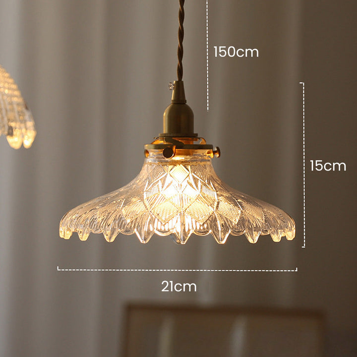 Mid-Century Vintage Glass Disc Pendant Light | Kalsten