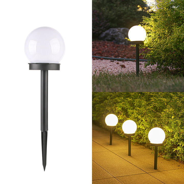 Modern Minimalist Waterproof Solar Globe ABS LED Landscape Light For Garden | Kalsten