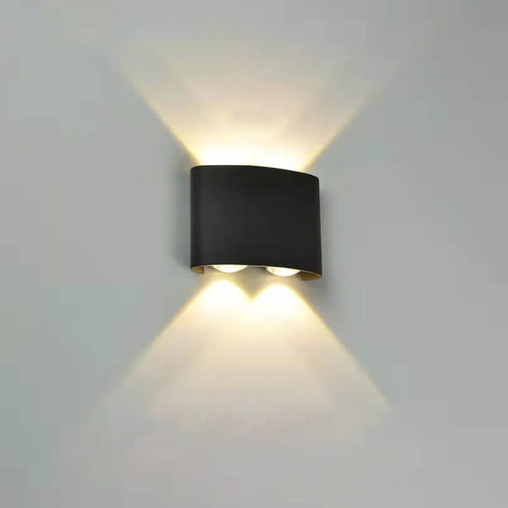 Modern Outdoor Arc Up and Down Spotlight LED Outdoor Waterproof Wall Sconce Lamp | Kalsten