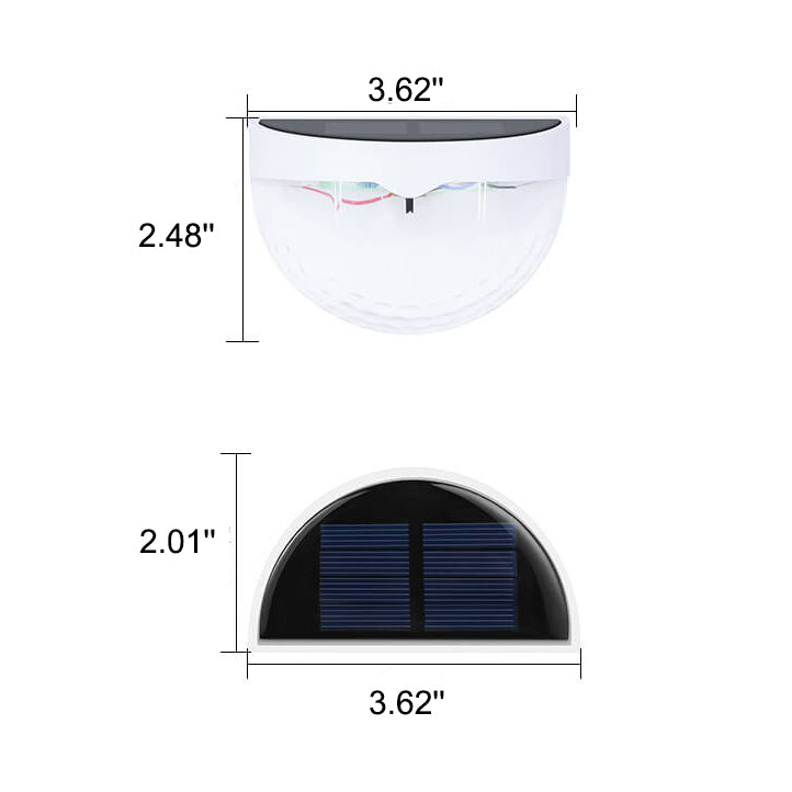 Solar Semi Circle Outdoor Waterproof Light Shadow Fence Wall Sconce Lamp | Kalsten