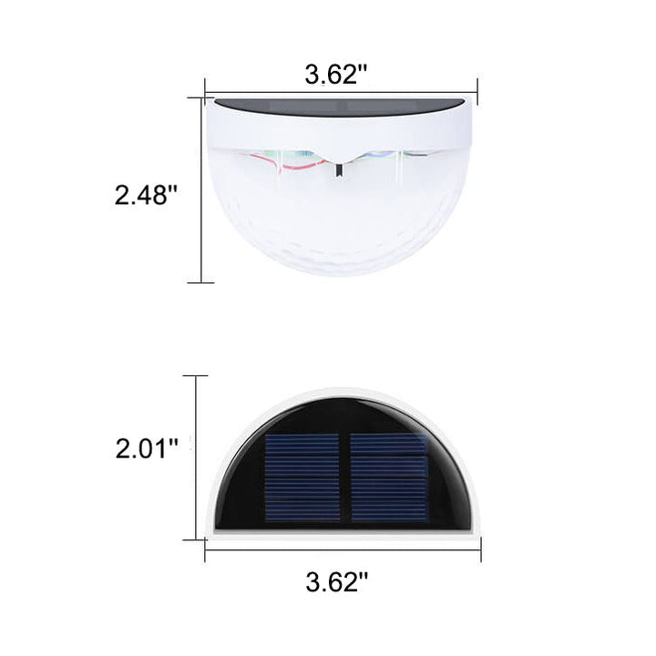 Solar Semi Circle Outdoor Waterproof Light Shadow Fence Wall Sconce Lamp | Kalsten
