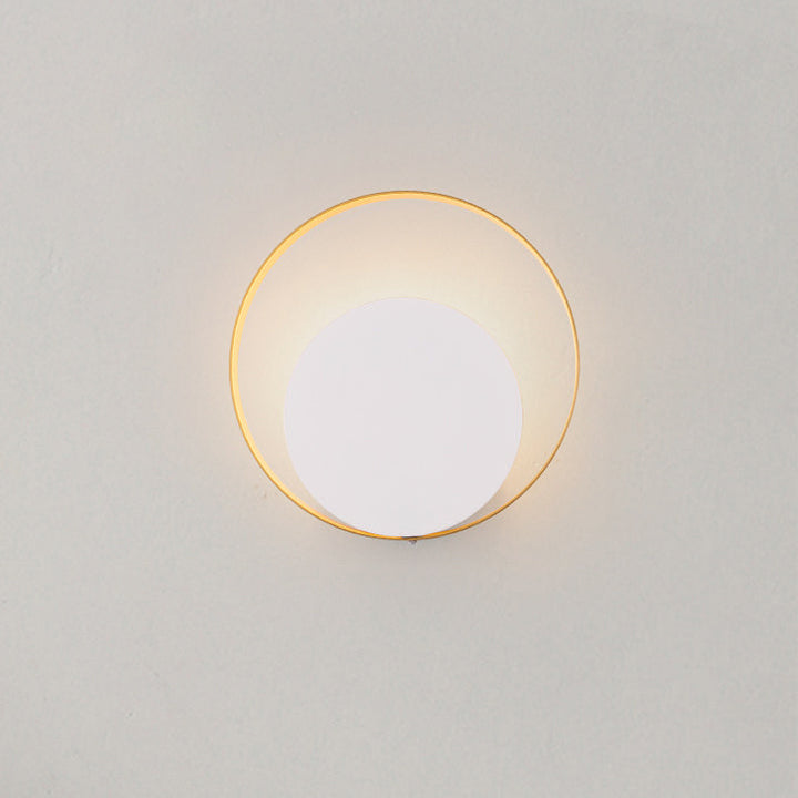 Modern Minimalist Iron Circle Ring 1-Light Wall Sconces Lamp For Bedroom | Kalsten