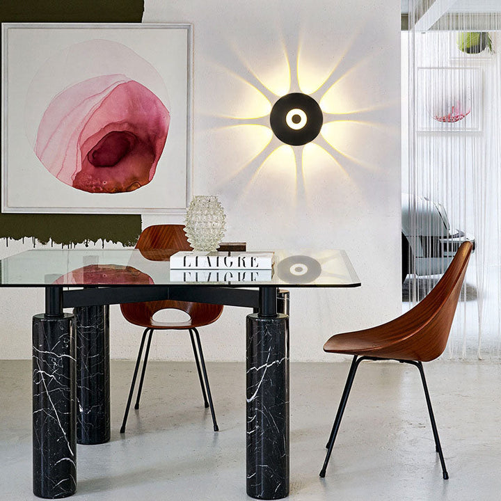 Contemporary Scandinavian Aluminum Round Shade LED Wall Sconce Lamp For Outdoor Patio | Kalsten
