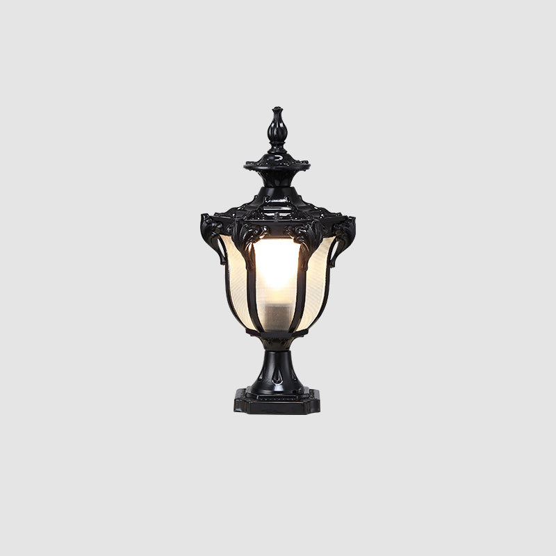 European Retro Die-Cast Aluminum Glass Solar Waterproof Outdoor Garden Landscape Column Light | Kalsten