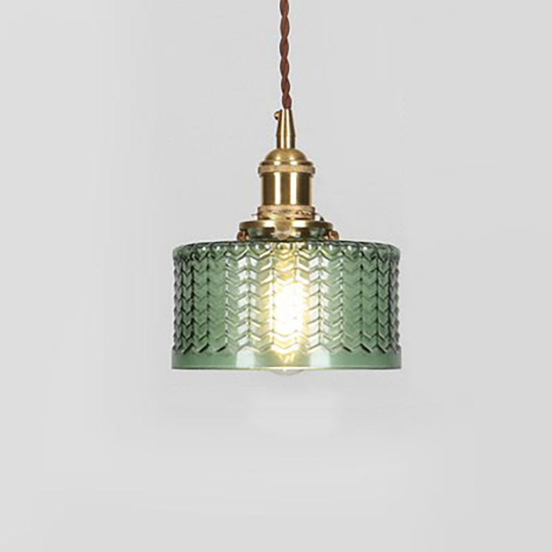 Pendant Light Glass Copper 6 in Clear Modern Hallway Living Room Bedroom LED Incandescent Fluorescent Hardwired Fixture | Kalsten