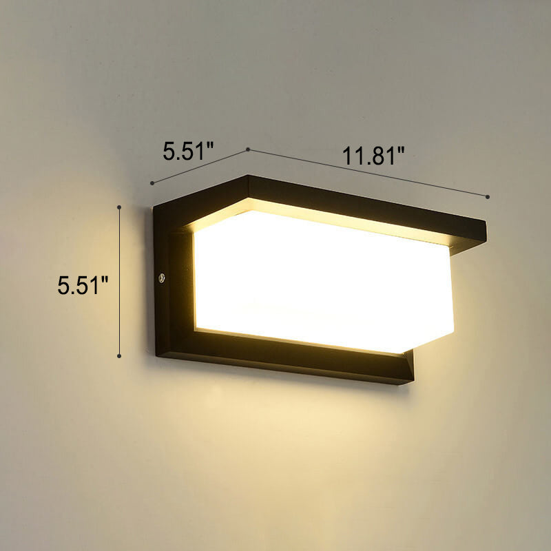 Modern Creative Geometry Aluminum Outdoor Waterproof LED Wall Sconce Lamp | Kalsten