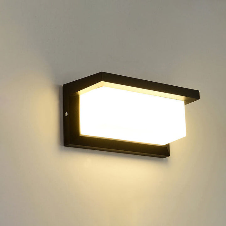 Modern Creative Geometry Aluminum Outdoor Waterproof LED Wall Sconce Lamp | Kalsten