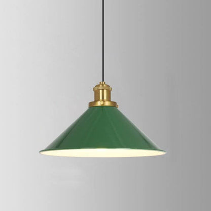 Skanto Skanto | RetroDome Industrial Vintage Pendant Lamp | Green Iron Dome Design | Single Light | Rustic Ceiling Lighting