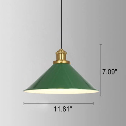 Skanto Skanto | RetroDome Industrial Vintage Pendant Lamp | Green Iron Dome Design | Single Light | Rustic Ceiling Lighting