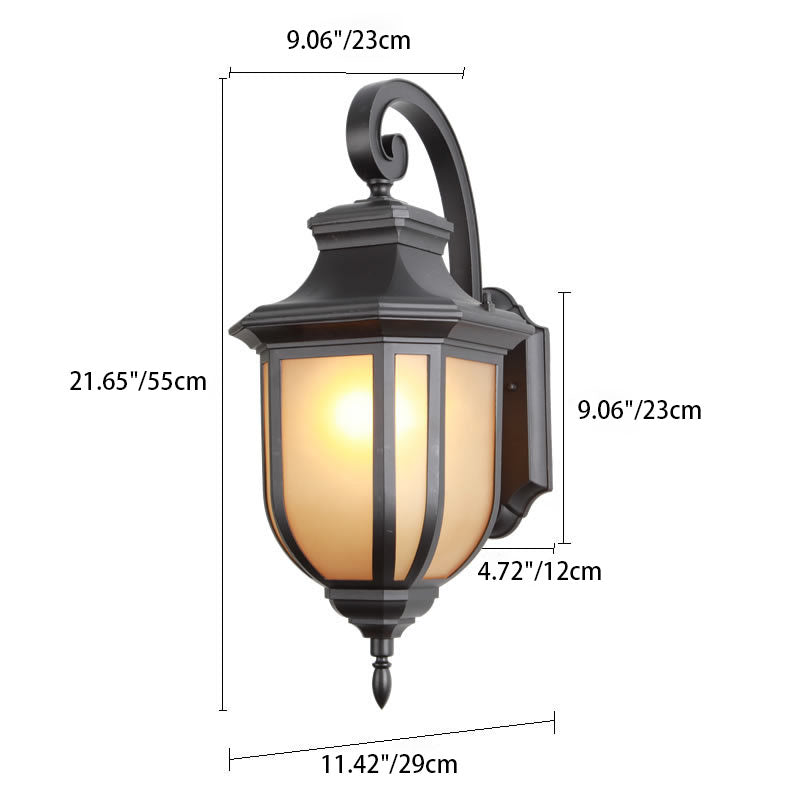 Modern European Minimalist Aluminum Alloy Square Outdoor 1-Light Wall Sconce Lamp | Kalsten