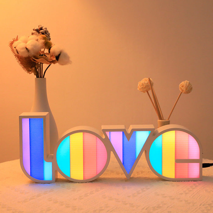 Modern Art Deco waterproof PS LOVE letters LED table lamp for the bedroom | Kalsten