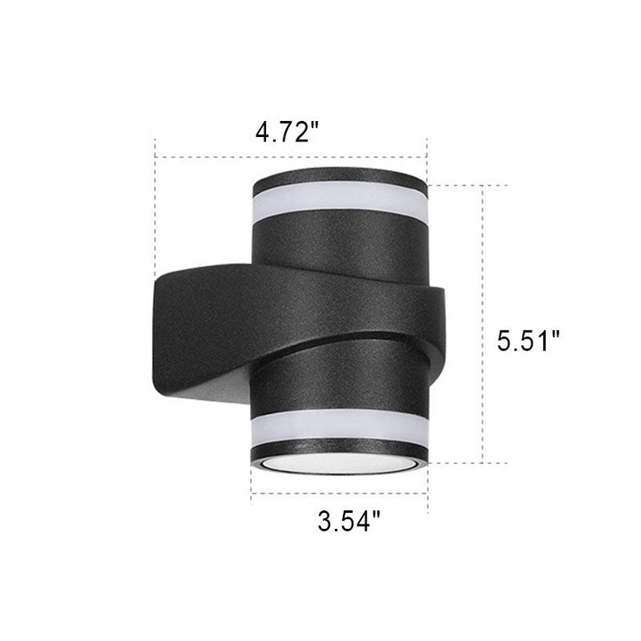 Modern Cylindrical Die-Cast Aluminum LED Waterproof Outdoor Garden Wall Light | Kalsten