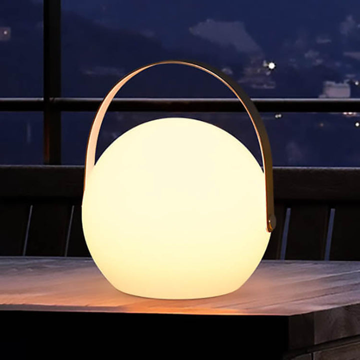 Modern Simplicity Plastic Round Square Hand LED Table Lamp For Outdoor Patio | Kalsten