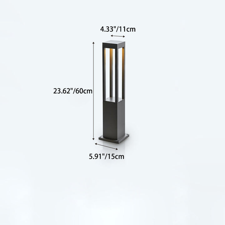 Modern Minimalist Waterproof Cylinder Square Aluminum LED Landscape Light For Garden | Kalsten