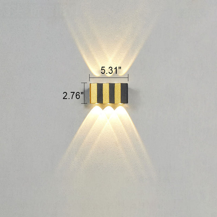 Modern Light Luxury Golden Aluminium Outdoor Waterproof Terrace LED Wall Light Lamp | Kalsten