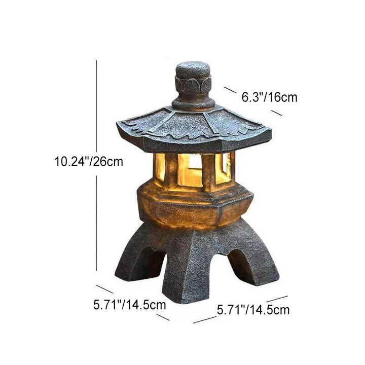 Retro Decorative Solar Tower Resin LED Outdoor Landscape Lighting | Kalsten