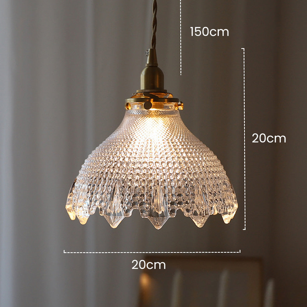 Mid-Century Vintage Glass Disc Pendant Light | Kalsten