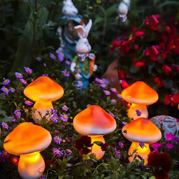 Solar Outdoor Resin Mushroom LED Garden Ground Insert Decorative Landscape Light | Kalsten