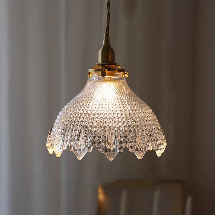 Mid-Century Vintage Glass Disc Pendant Light | Kalsten