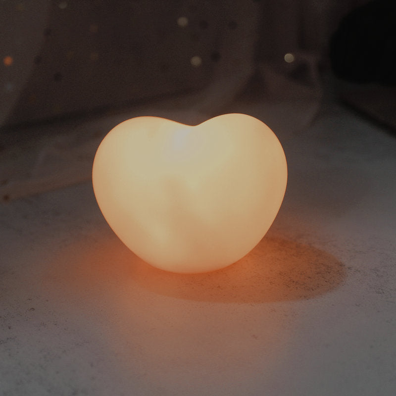 LuvSphere Silicone LED Night Light | Heart-Shaped Design | Table Lamp | Warm Mood Light | Decorative | Kalsten