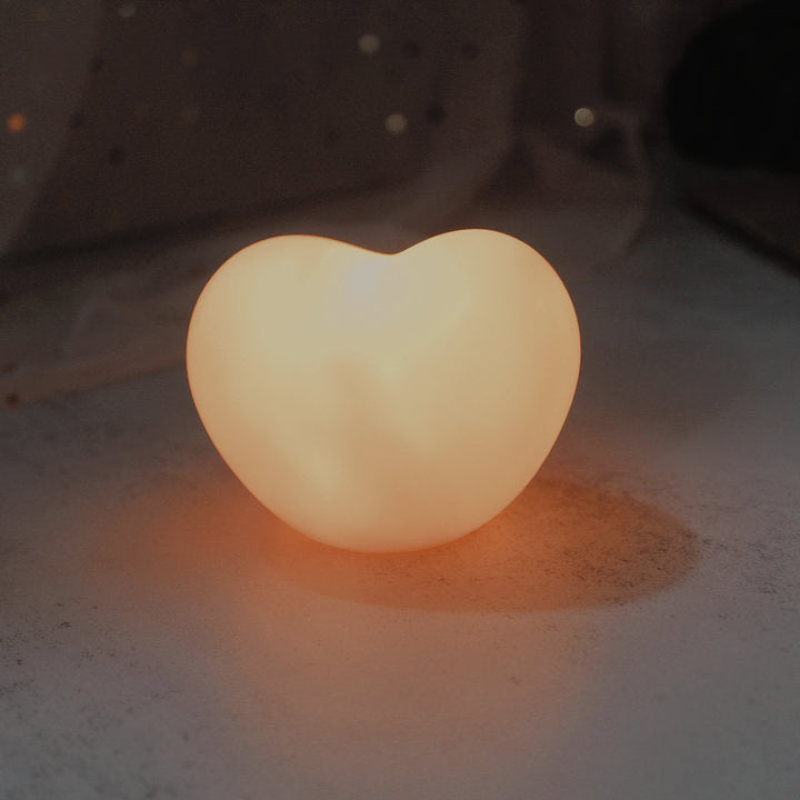 LuvSphere Silicone LED Night Light | Heart-Shaped Design | Table Lamp | Warm Mood Light | Decorative | Kalsten