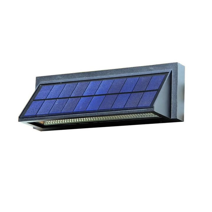 Outdoor Solar Waterproof Rectangular Slant LED Patio Wall Sconce Lamp | Kalsten