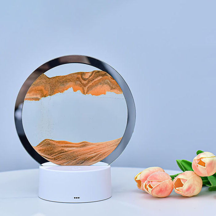 Creative Round Hourglass Quicksand 3D LED Night Light Table Lamp | Kalsten