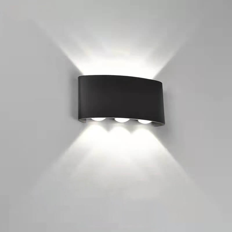 Modern Outdoor Arc Up and Down Spotlight LED Outdoor Waterproof Wall Sconce Lamp | Kalsten