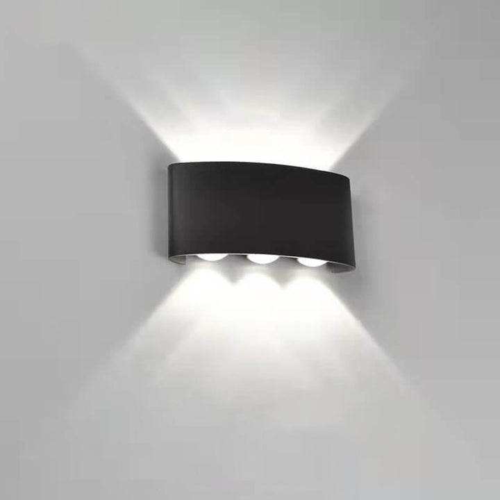 Modern Outdoor Arc Up and Down Spotlight LED Outdoor Waterproof Wall Sconce Lamp | Kalsten