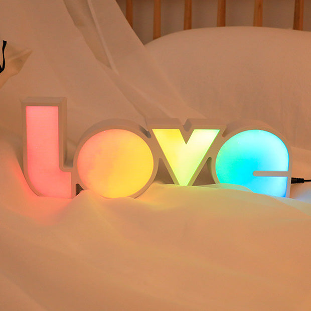 Modern Art Deco waterproof PS LOVE letters LED table lamp for the bedroom | Kalsten